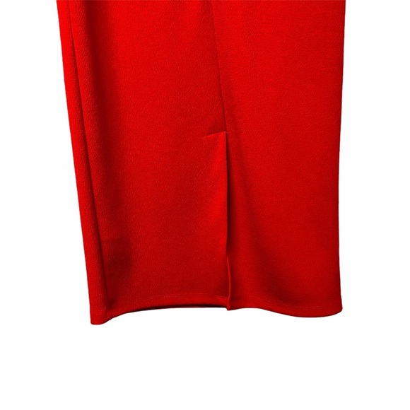 Topshop Bow Twist Strapless Red Dress Sz 10 - Picture 4 of 8